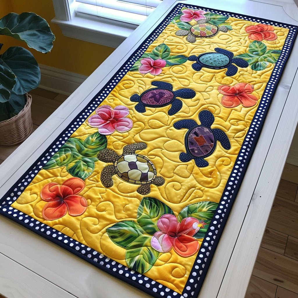 Sun Kissed Turtle Garden Table Runner
