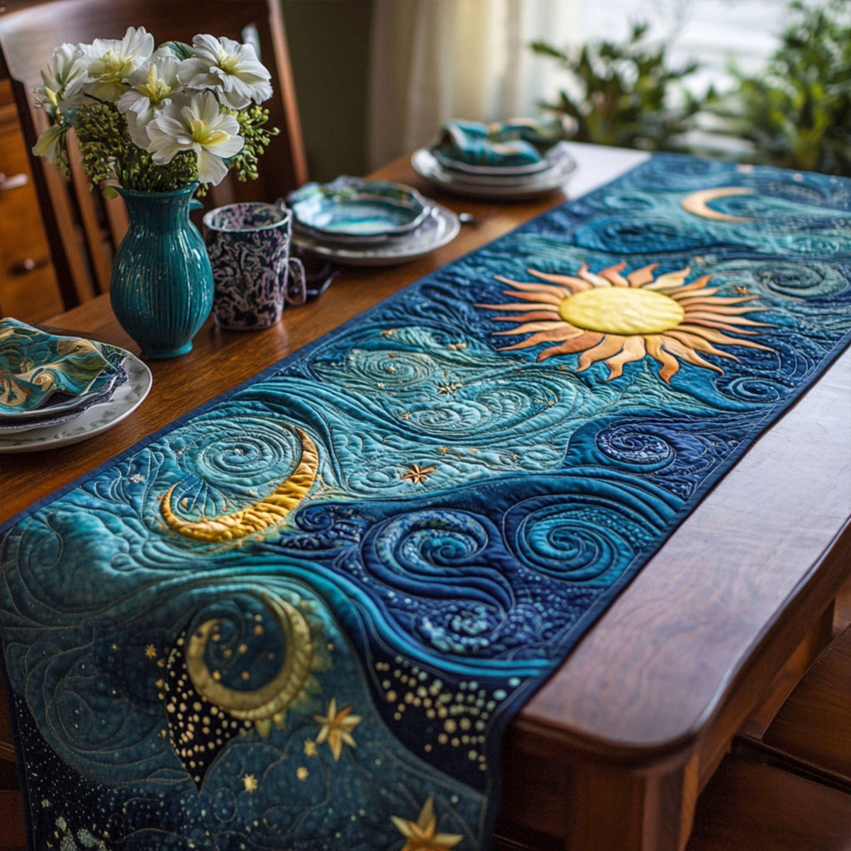 Sun and Moon Flow Table Runner