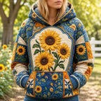 Sunflower Bliss hoodie, all-over print