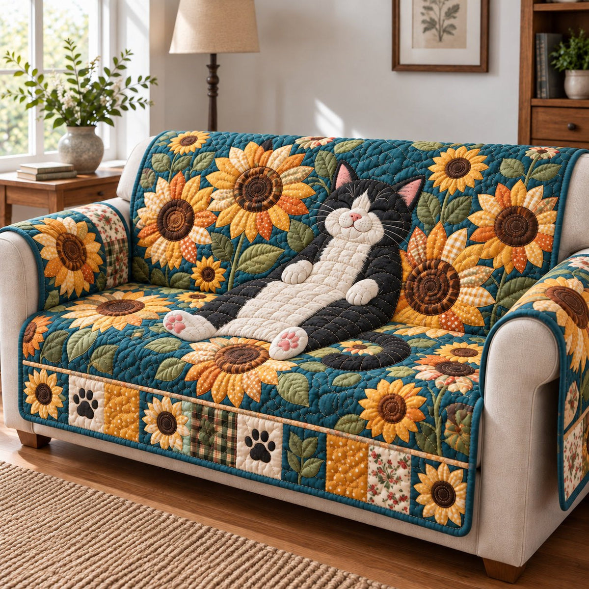 Sunflower Cat Delight Sofa Cover