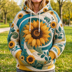 Sunflower Dreams hoodie, all-over print