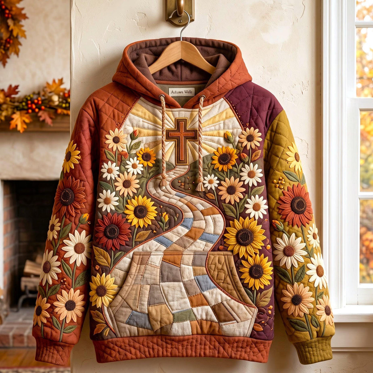 Sunflower Faith hoodie, all-over print