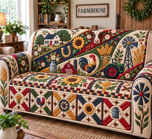 Sunflower Farmhouse Sofa Cover - Made to Order