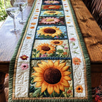 Sunflower Blocks on Cream Panel Table Runner