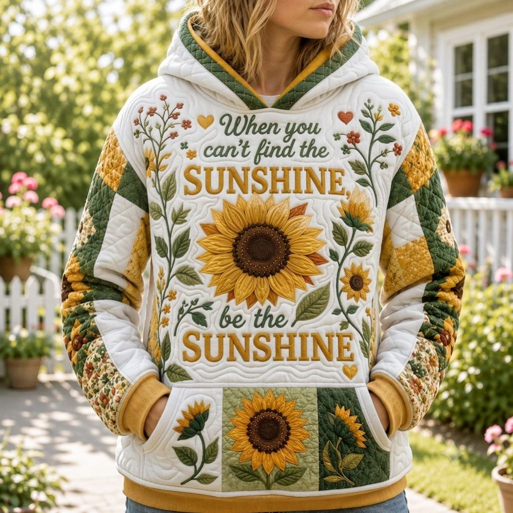 Be the Sunshine Lettering hoodie, all-over print