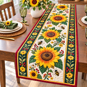 Sunflower Garden Joy Table Runner - Made to Order