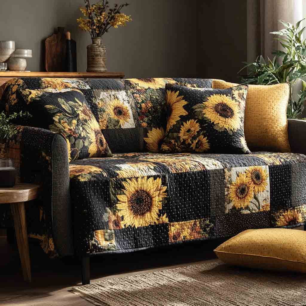 Sunflower Harmony Sofa Cover