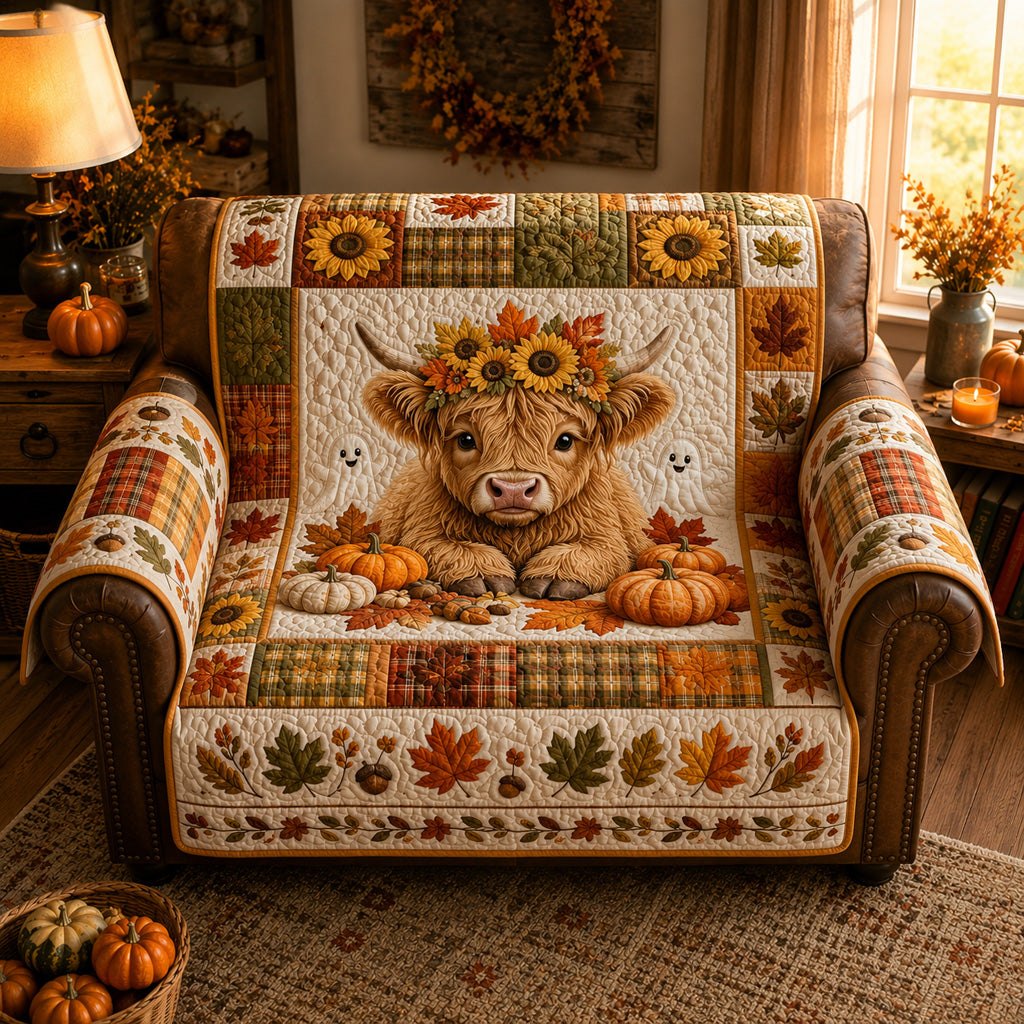 Sunflower Harvest Highland Calf Sofa Cover