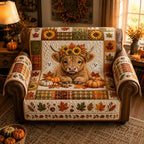Sunflower Harvest Highland Calf Sofa Cover