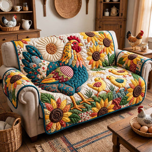 Sunflower Hen Garden Sofa Cover - Made to Order