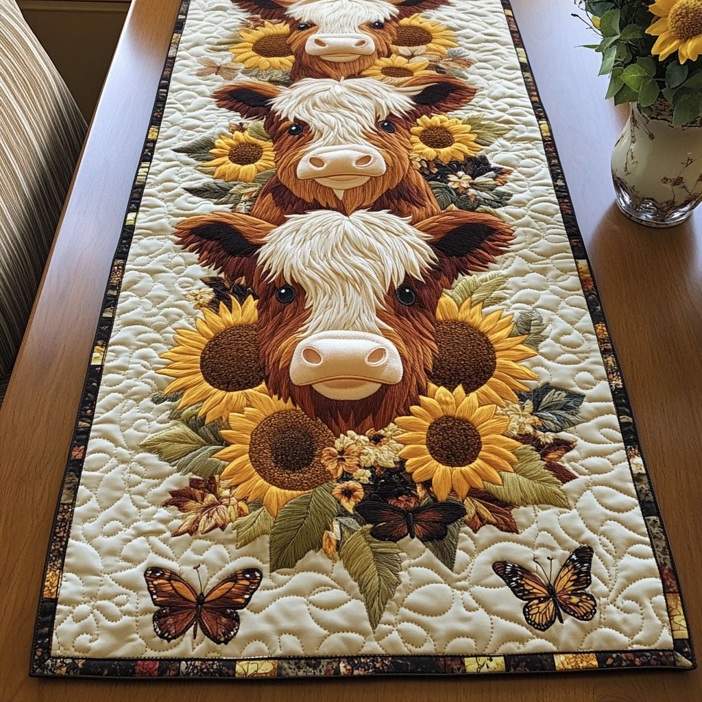 Sunflower Highland Table Runner