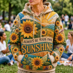 Sunflower Meadow hoodie, all-over print