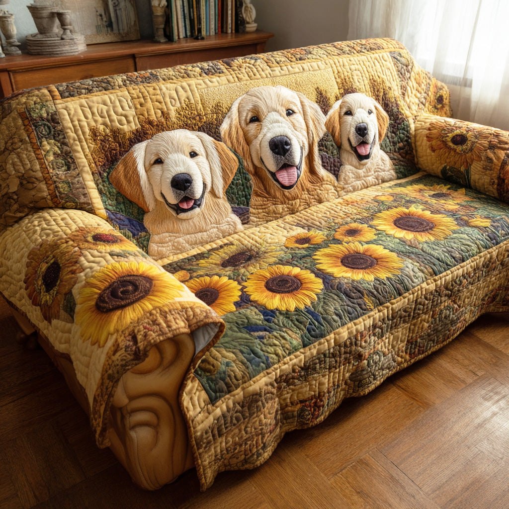 Sunflower Retriever Sofa Cover