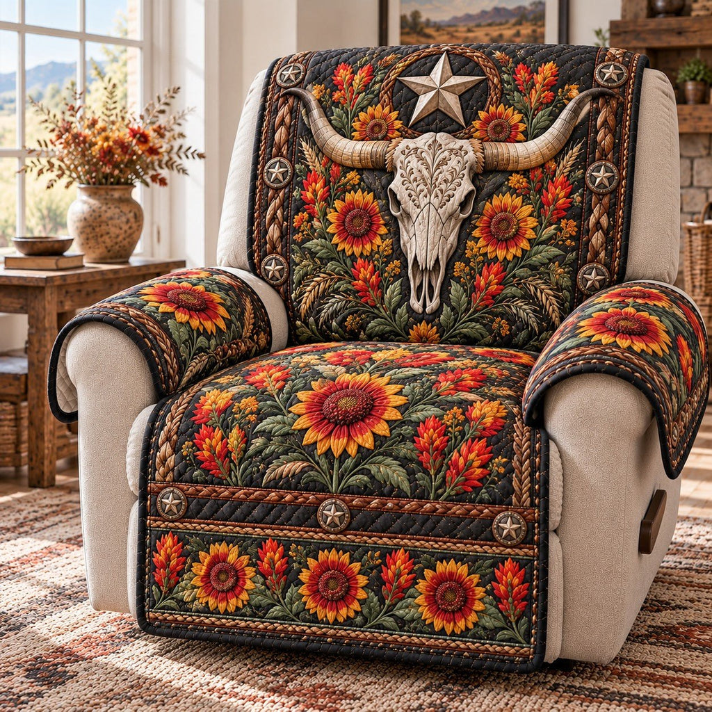 Sunflower Skull Sofa Cover