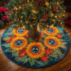 Sunflower Spirit Christmas Tree Skirt