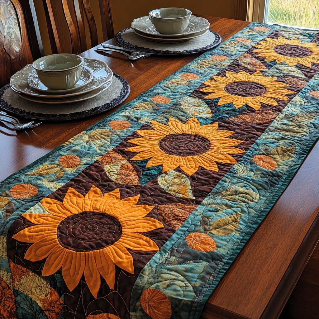 Sunflower Earth Table Runner
