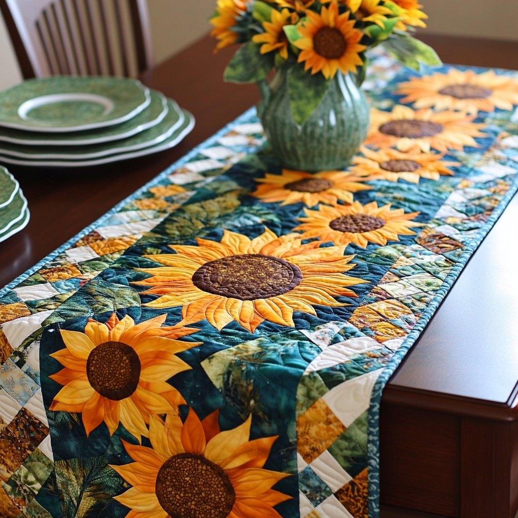 Sunflower Sea Table Runner