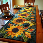 Sunflowers in a Green Field Table Runner