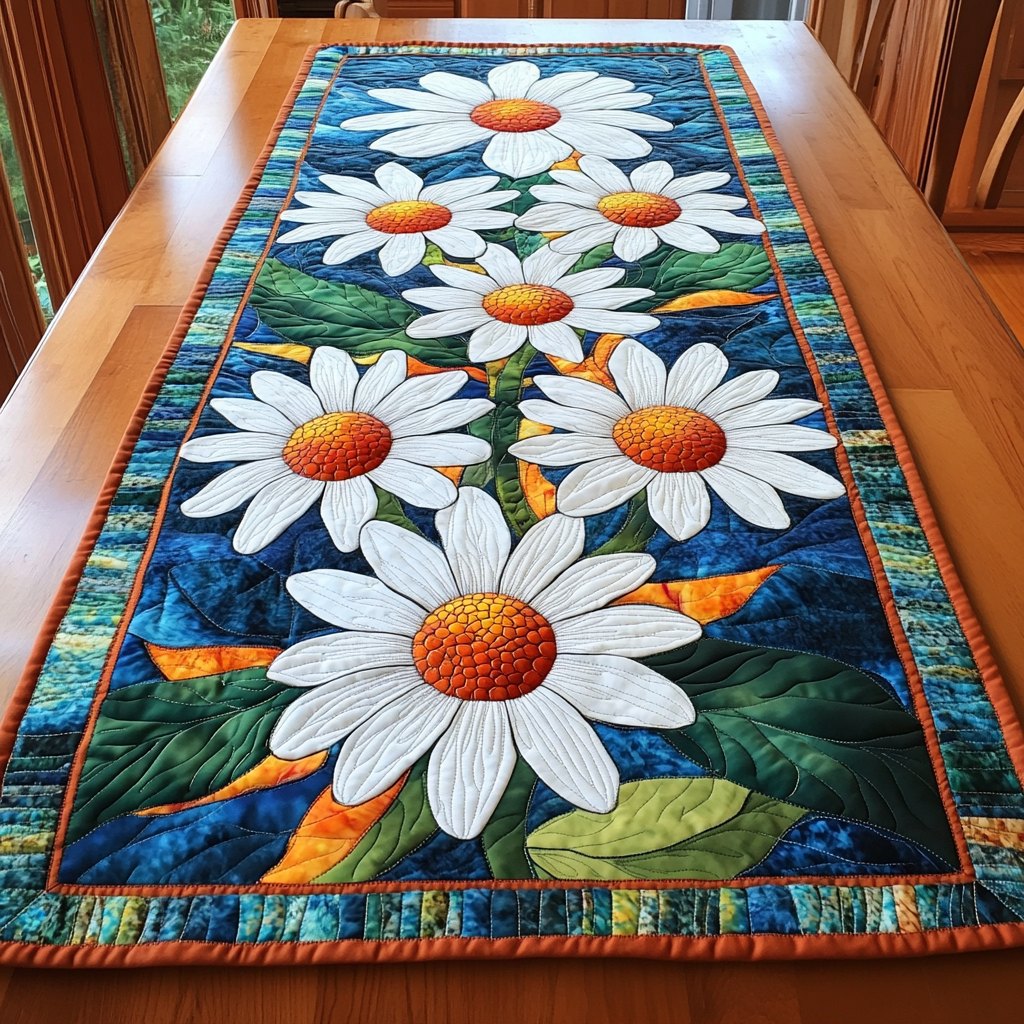 Sunlit Daisy Table Runner