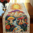 Sunlit Mushrooms Table Runner