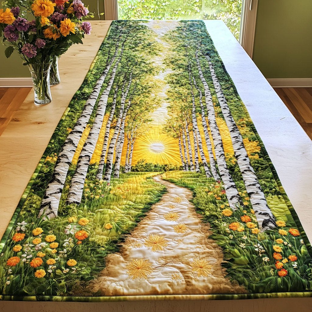 Sunny Birch Path Table Runner
