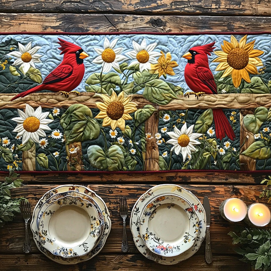 Sunny Cardinal Table Runner