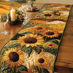 Sunflowers in a Golden Field Table Runner