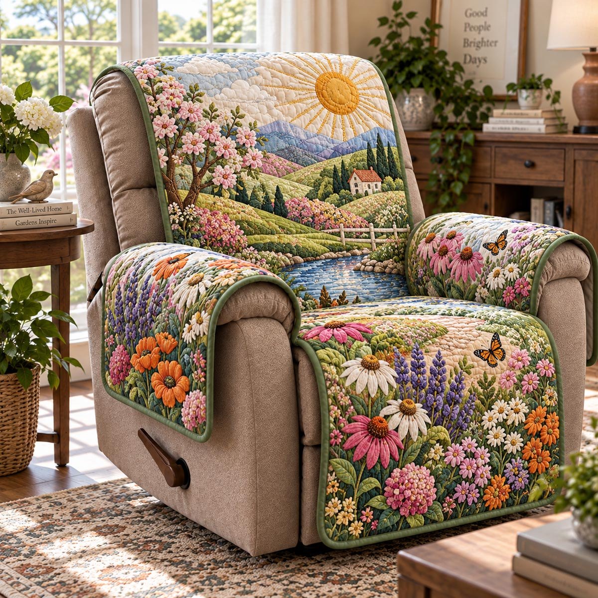 Sunny Wildflower Valley Sofa Cover