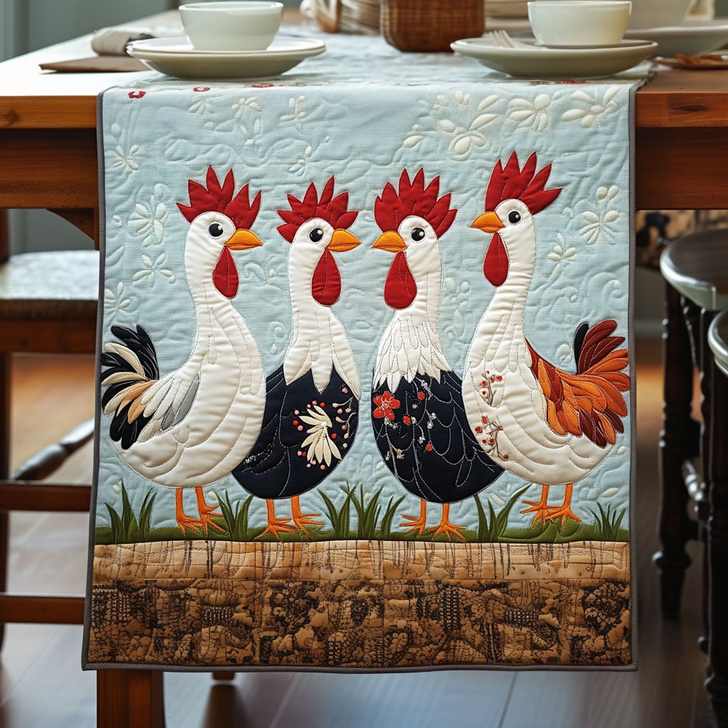 Sunrise Cluck Table Runner