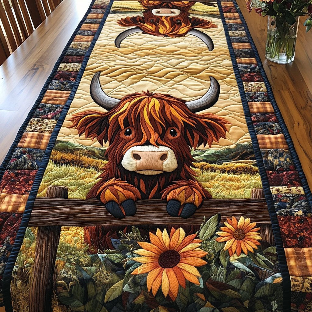 Sunset Cows Table Runner