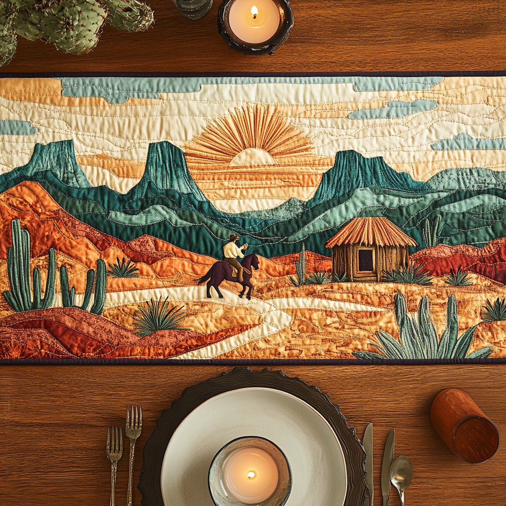 Sunset Range Table Runner