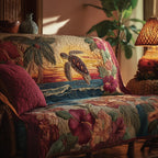 Sunset Reef Turtle Sofa Cover