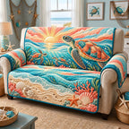 Sunset Turtle Journey Sofa Cover