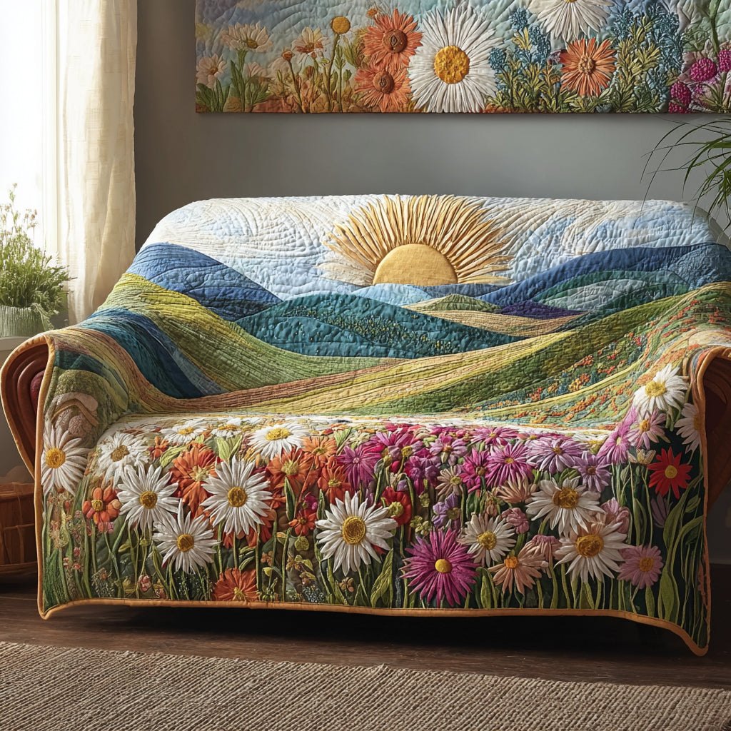 Sunshine Daisy Sofa Cover