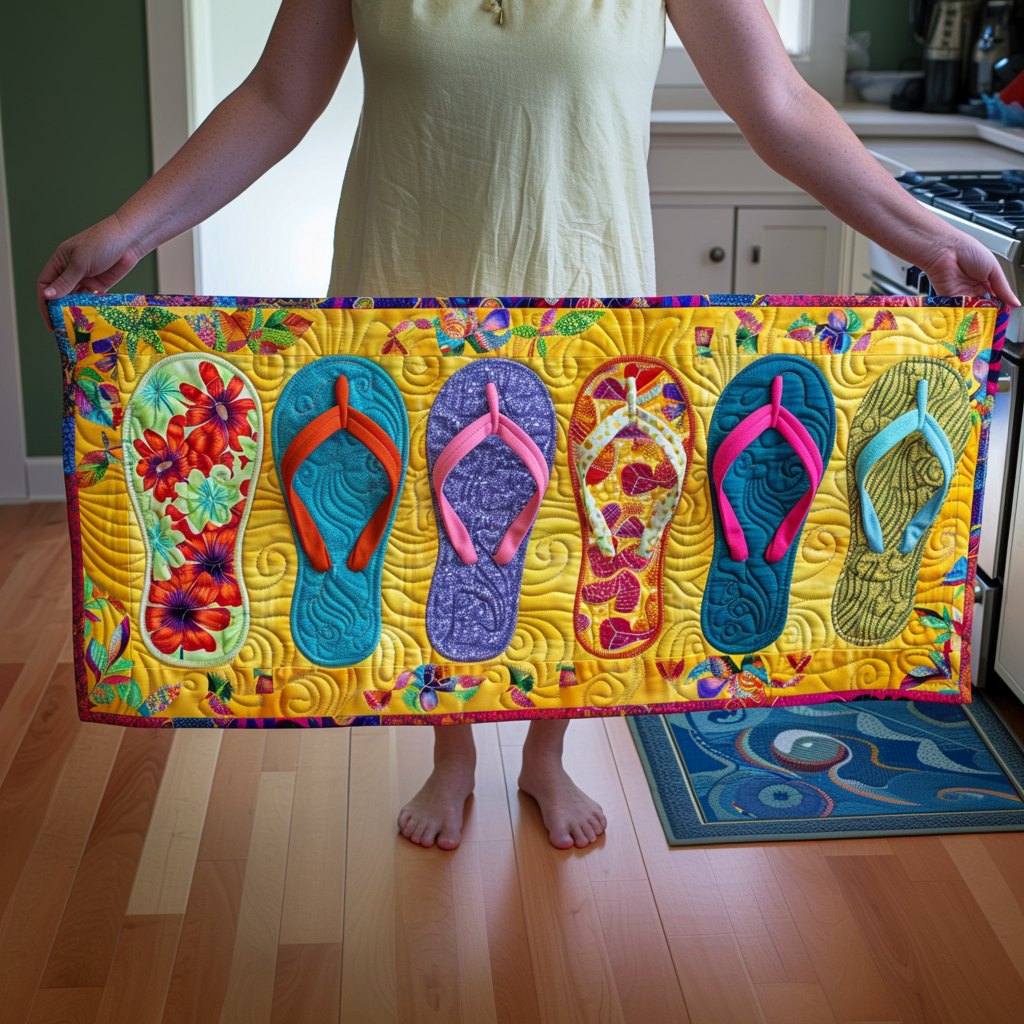 Sunshine Flip Flops Table Runner