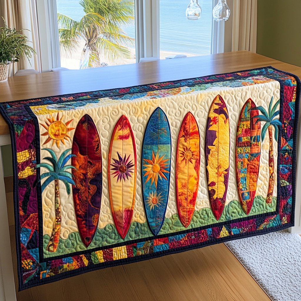 Surfboard Adventures Table Runner