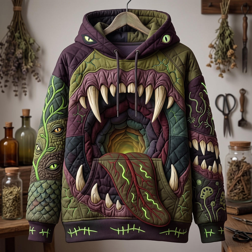 Swamp Monster hoodie, all-over print