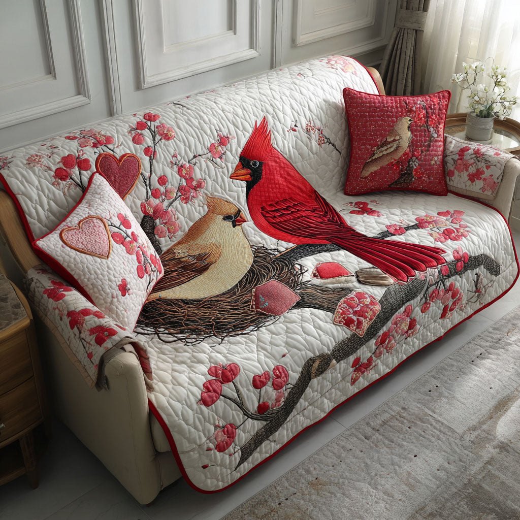 Sweet Cardinals Sofa Cover