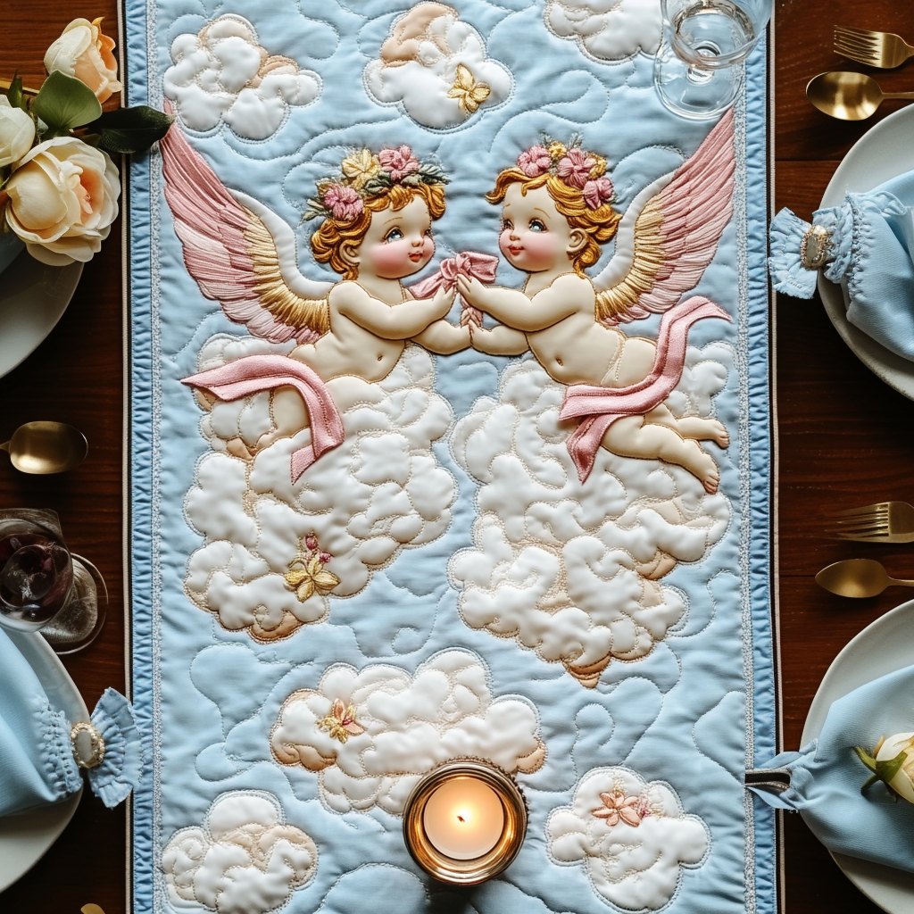 Sweet Cherubs Table Runner