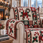 Sweet Crimson Canes Sofa Cover