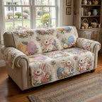 Sweet Spring Rabbits Sofa Cover