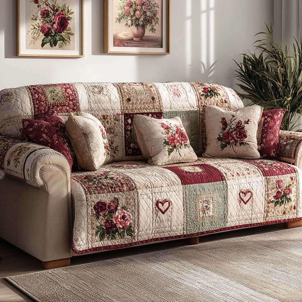 Sweetheart Floral Cottage Sofa Cover