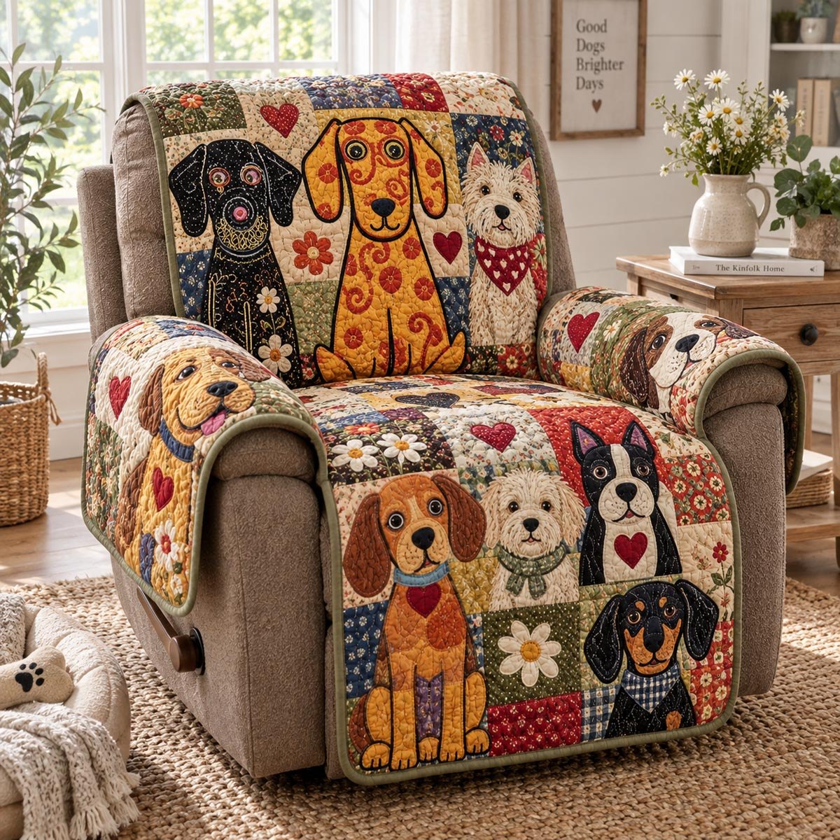 Tall Dog Love Sofa Cover