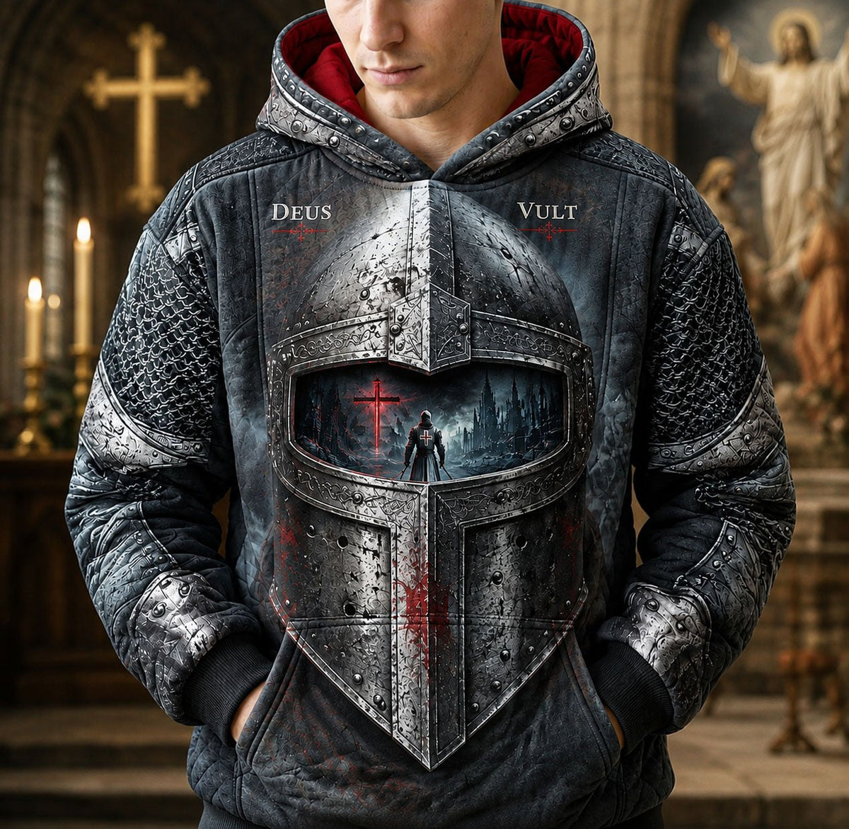 Templar Helmet Vision hoodie, all-over print