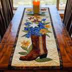 Wildflower Bouquet in Cowboy Boot Table Runner