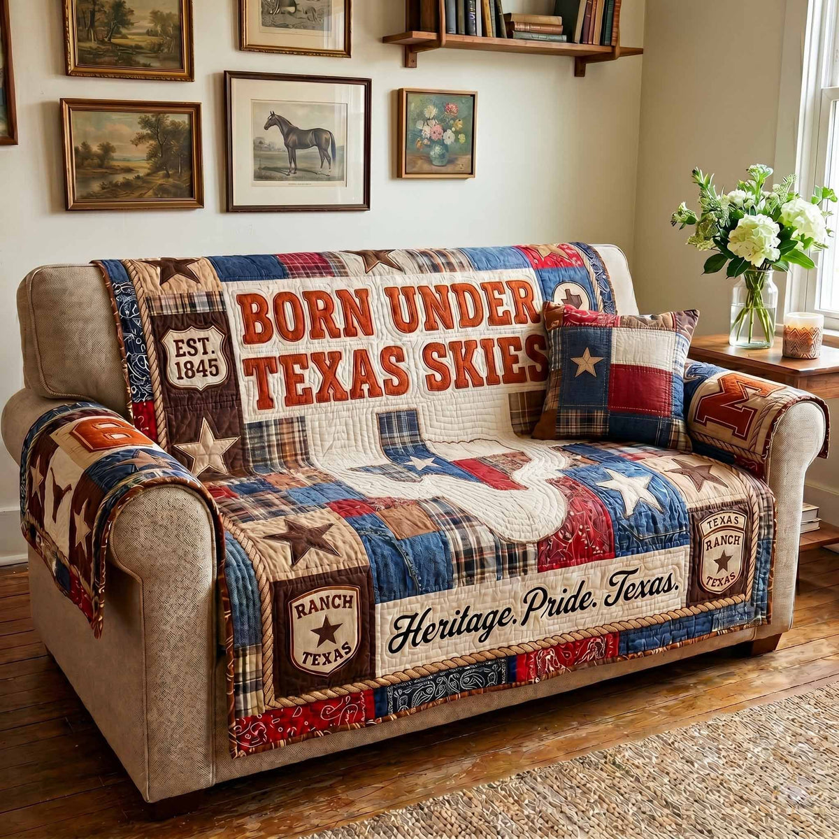 Texas Skies Sofa Cover