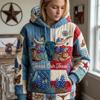 Texas Our Texas with Bluebonnets hoodie, all-over print