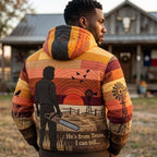 Texas Sunset Cowboy Silhouette hoodie, all-over print