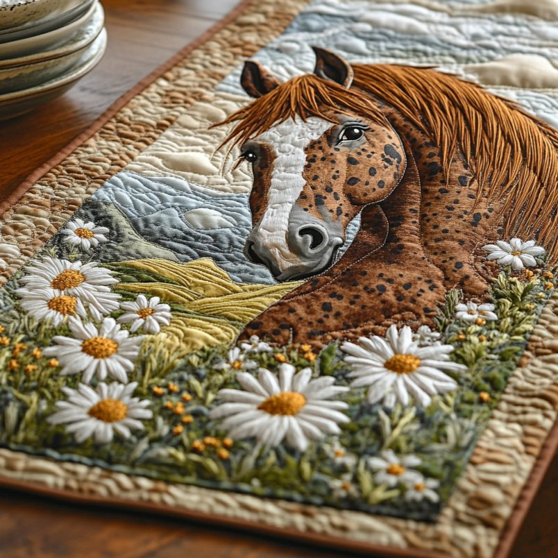 The Flowered Mare Table Runner
