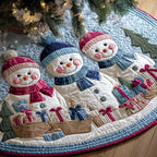 Three Snow Friends Christmas Tree Skirt
